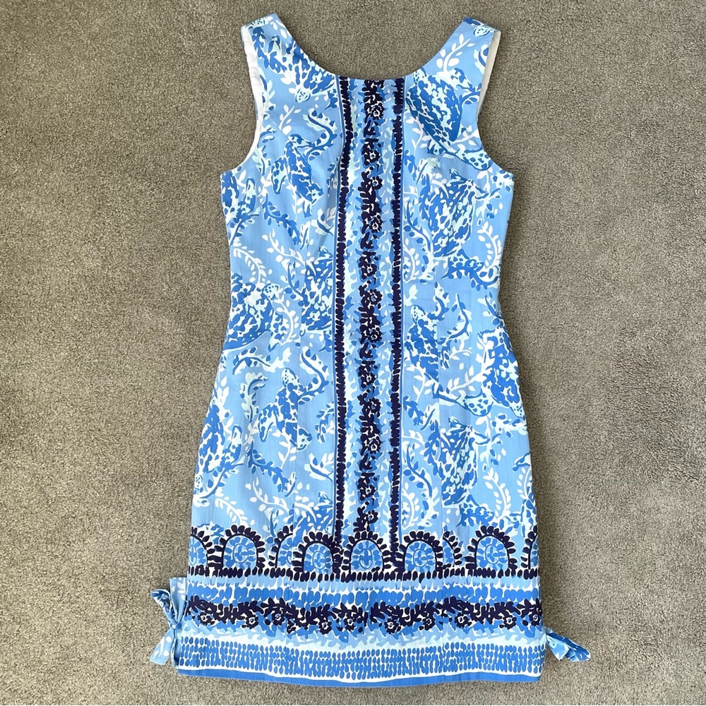 Lilly Pulitzer Mila Stretch Shift Dress - Size 2 - Turtley Awesome - Like New